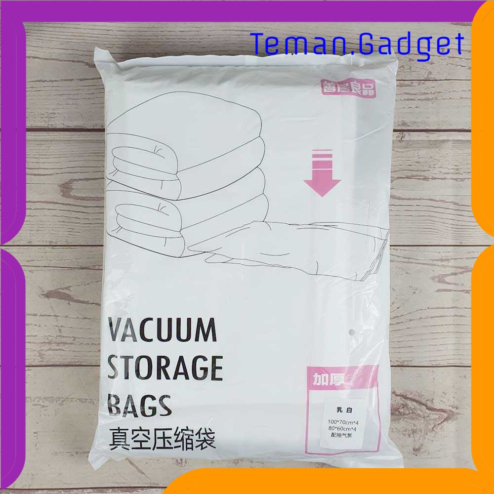 TG-TRV WHISM Kantong Plastik Pakaian Vacuum Bag 8 PCS with Hand Pump - WH021