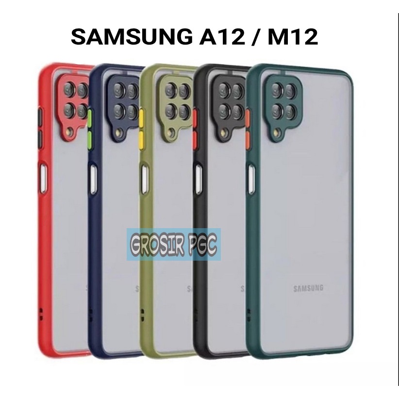 Case Handphone Keren For ( Samsung A12 / M12 ) ase Dove Aero Matte Transparan Soft Fuze Frosted Karet Silikon - GROSIR PGC