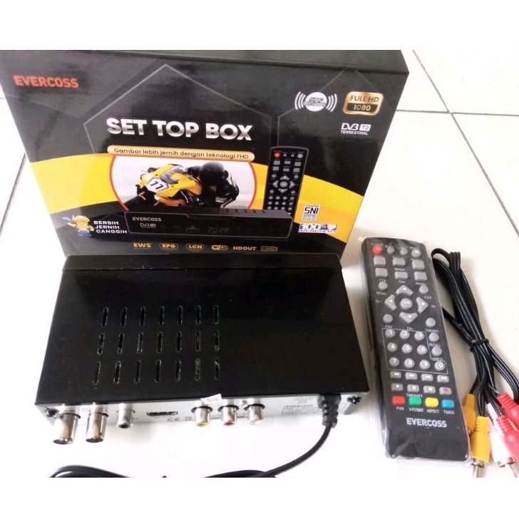 STB Set Top Box DVB T2 siaran TV digital Receiver Tuner