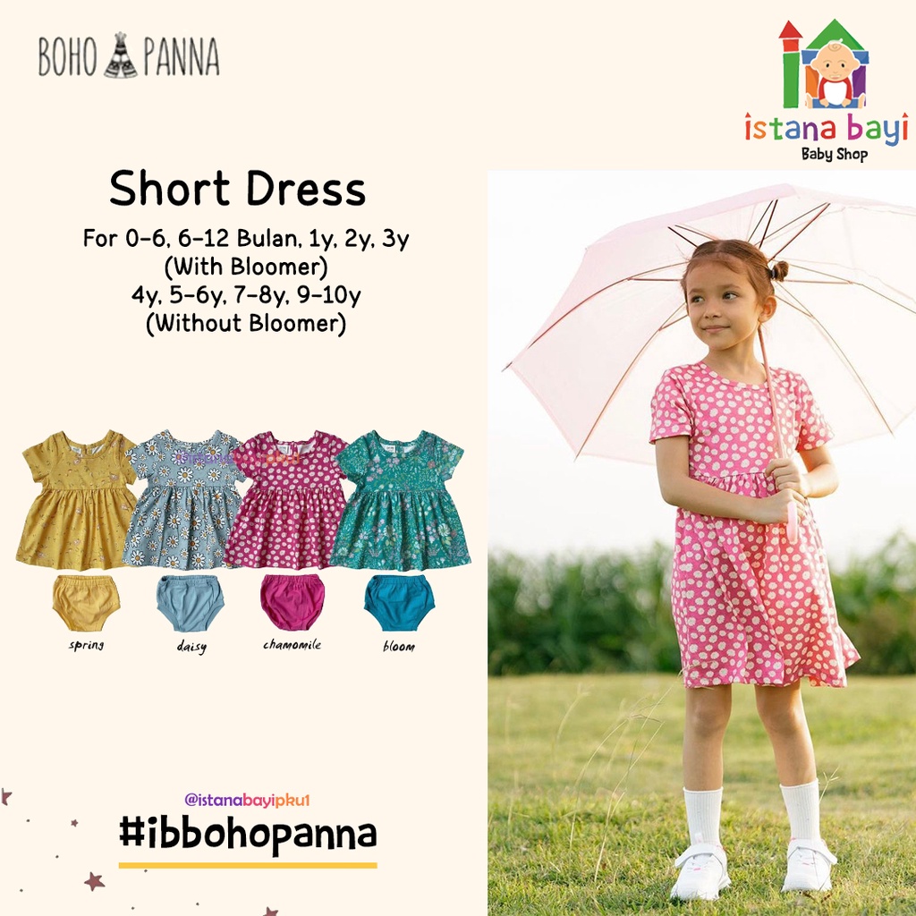 BOHOPANNA - SHORT DRESS - DRESS ANAK PEREMPUAN