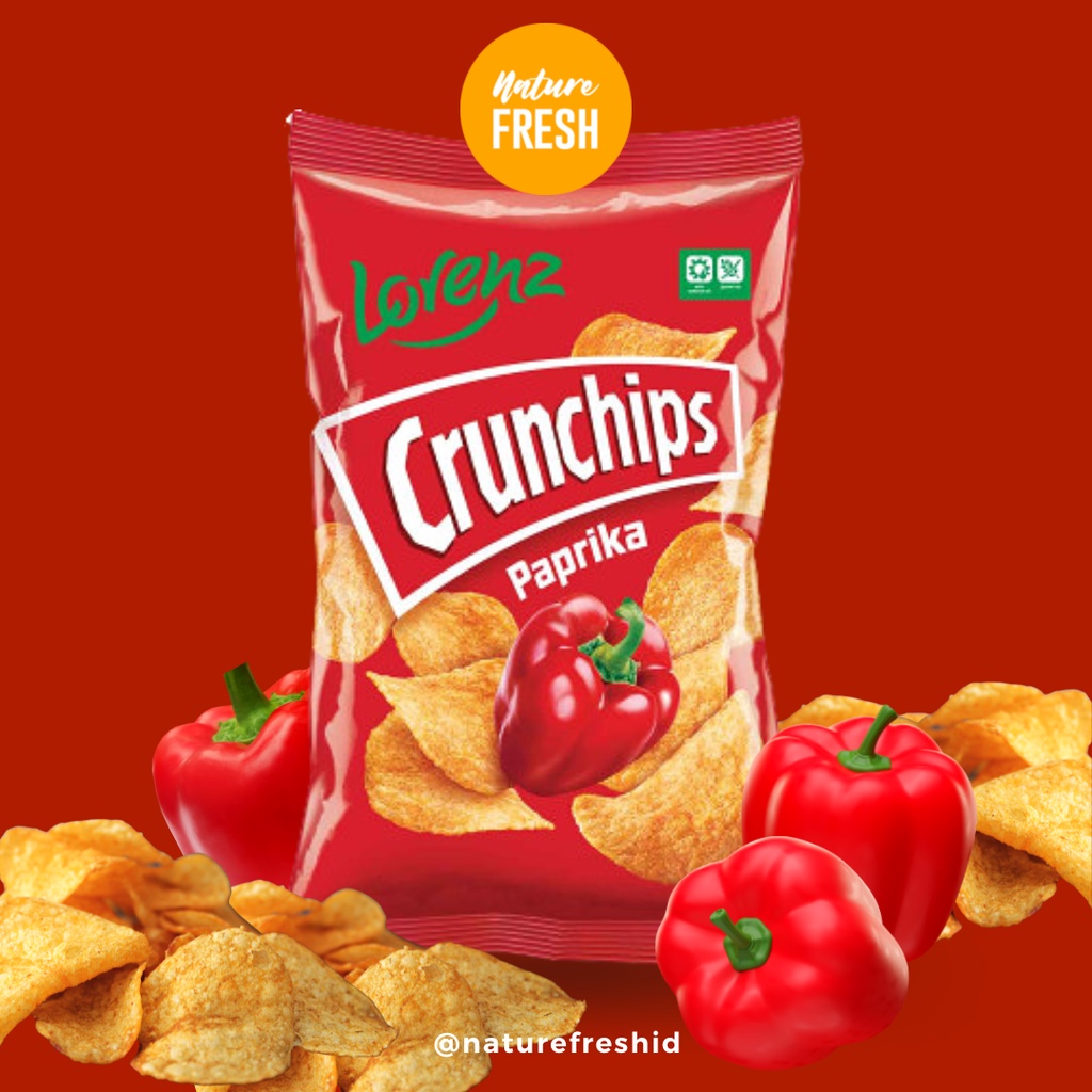 Lorenz Crunchips Potato Salted / BBQ / Paprika /  Cheese &amp; Onion / Red Chili 100gr