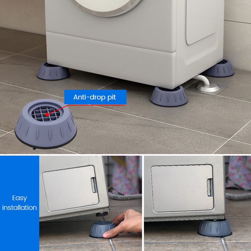 4pcs Alas Karet Kaki Mesin Cuci Tatakan Alas Kaki Mesin Cuci Anti Getar Dan Anti Slip Tatakan Mesin Cuci