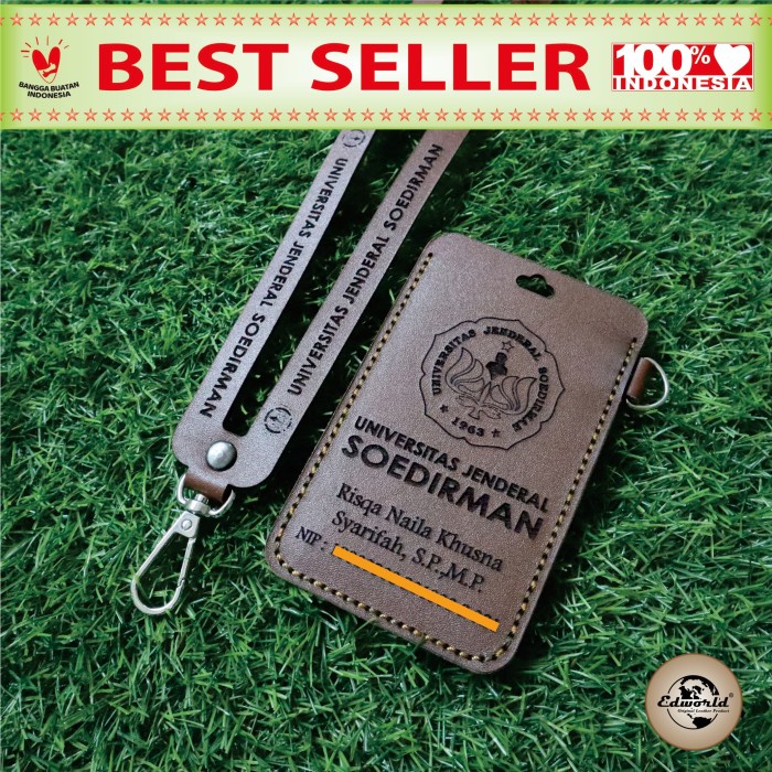 

Name Tag Id Card Holder Kulit Costum Nama & Intansi/Perusahaan 1 Slot Card