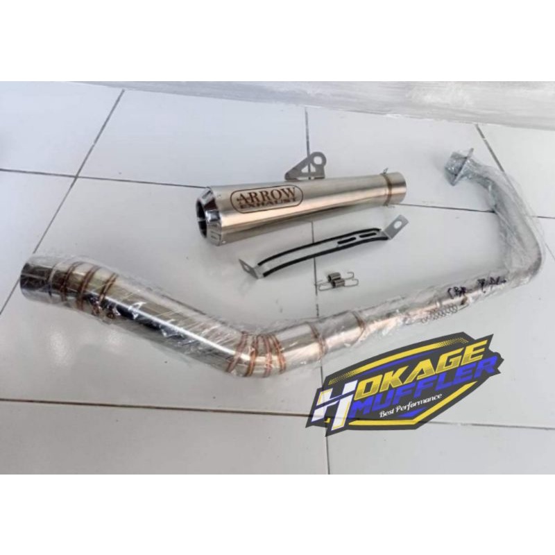KNALPOT ARROW RACING UNTUK VIXION, CBR, TIGER, MEGAPRO, GSX, SUPRA GTR, SATRIA FU/FI, SONIC