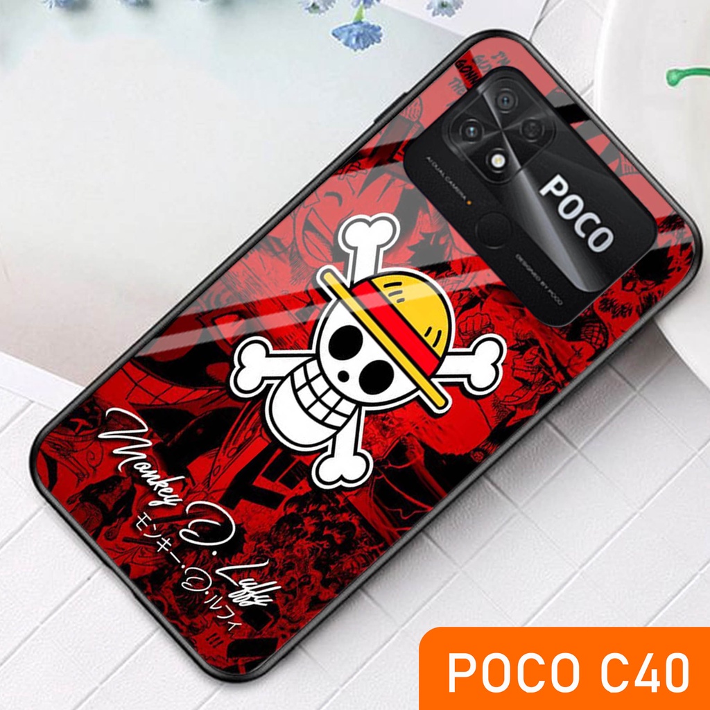 [A09] Softcase Glass Kaca Poco C40 - Case Hp Poco C40 - Casing Hp Poco C40 -