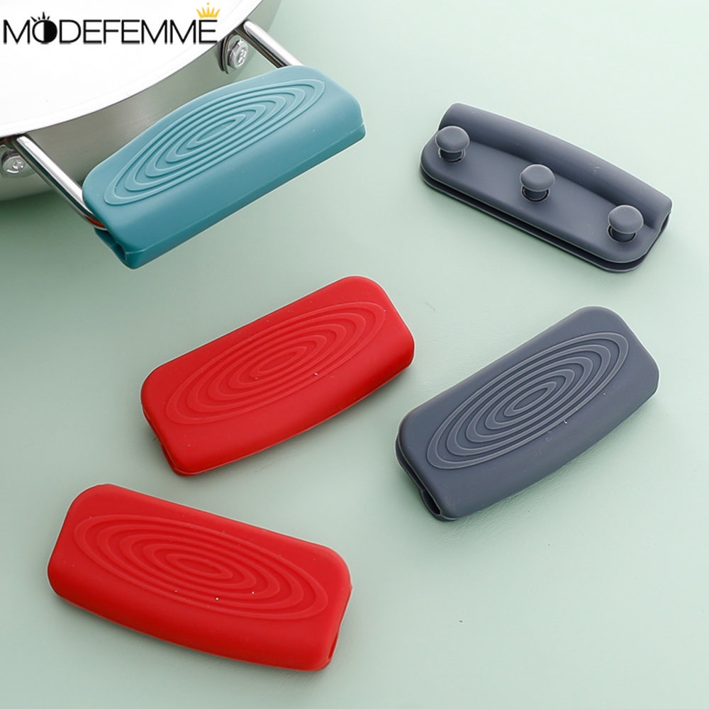 1 Pasang Sarung Tangan Silikon Anti Slip Tahan Panas Untuk Memasak