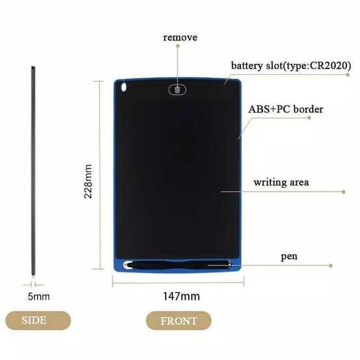 Mainan Tab LCD Writing Drawing Tablet Papan Tulis Gambar LCD 202-9 - Hitam