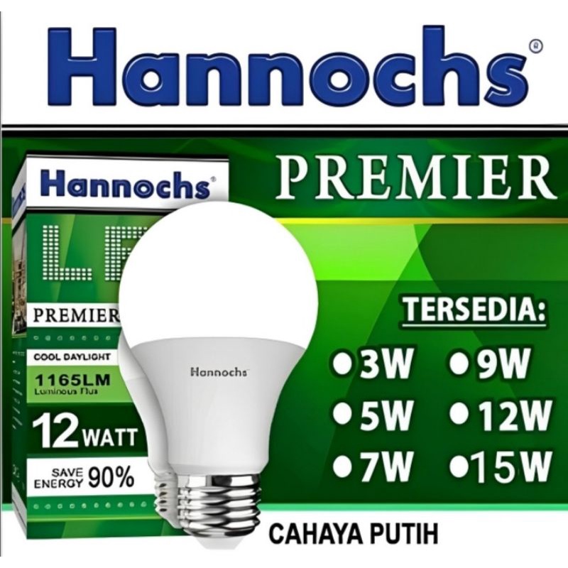 Lampu Led Hannochs 3 watt 5 watt 7 watt 9 watt 12 watt 15 watt Premier