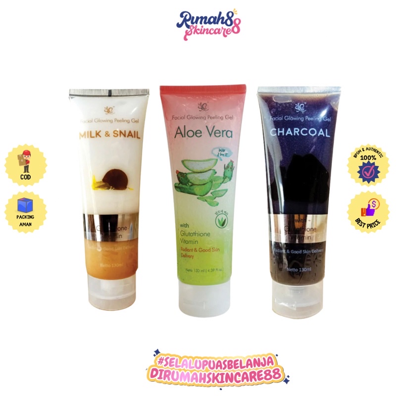 SYB Facial Glowing Peeling Gel Aloe Vera | Charcoal | Milk &amp; Snail