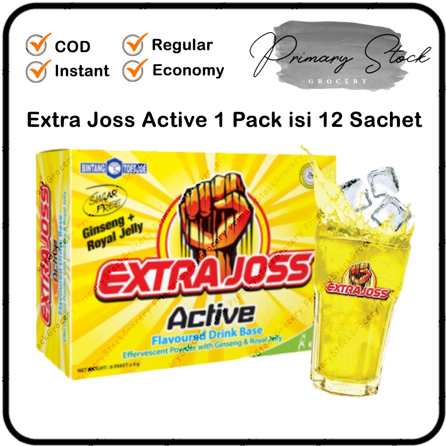 Jual Extra Joss Active 1 Box Xtra Jos 12 Sachet Saset Shopee Indonesia 1145