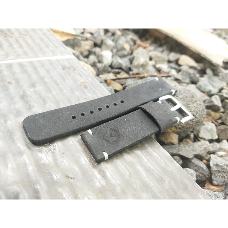 Strap jam kulit Custom AC Hitam