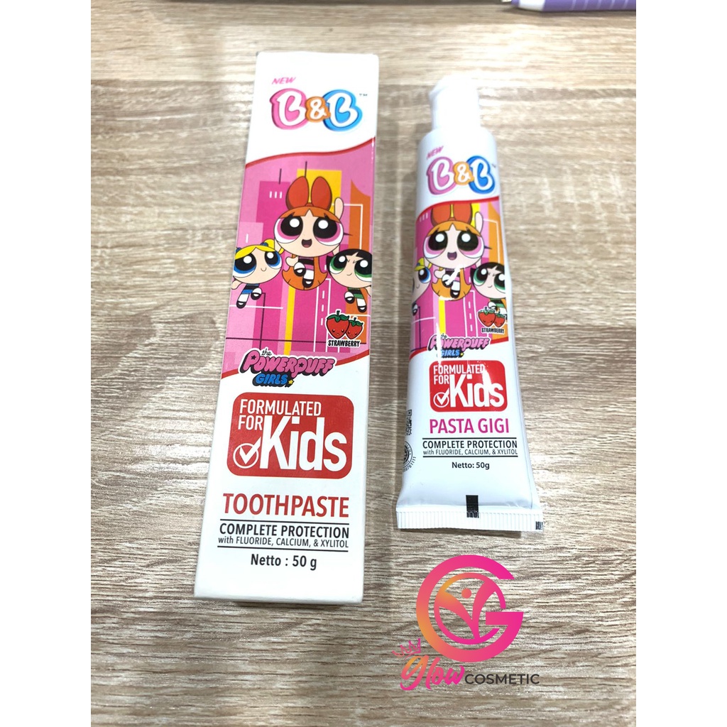 B&amp;B TOOTHPASTE THE POWERPUFF GIRLS (STRAWBERRY/50GR)