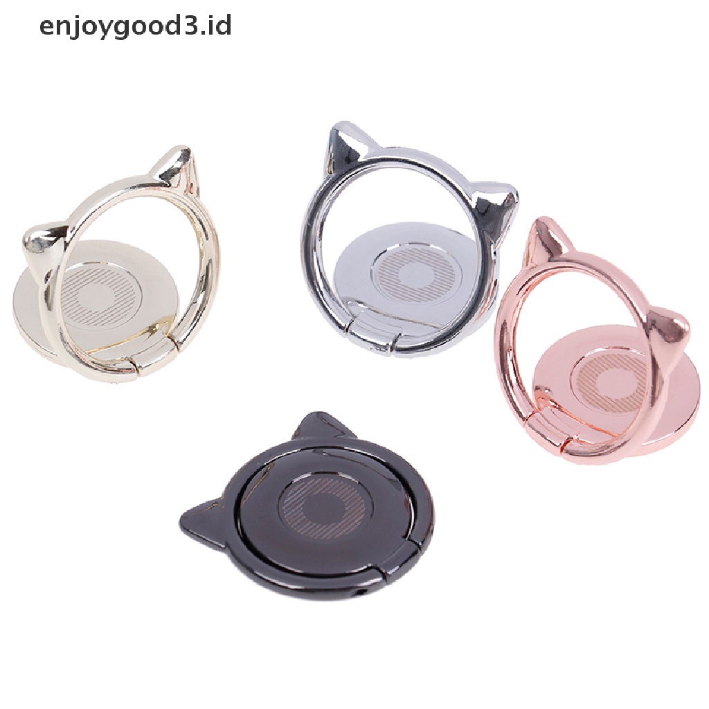 Ring holder Hp Universal Bentuk Telinga Kucing Bisa Berputar 360 Derajat