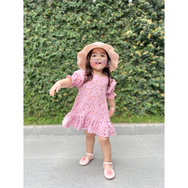 Dress Bayi dan Anak usia 0-5 tahun &quot;Ariella Dress&quot; Material Mango Crinkle