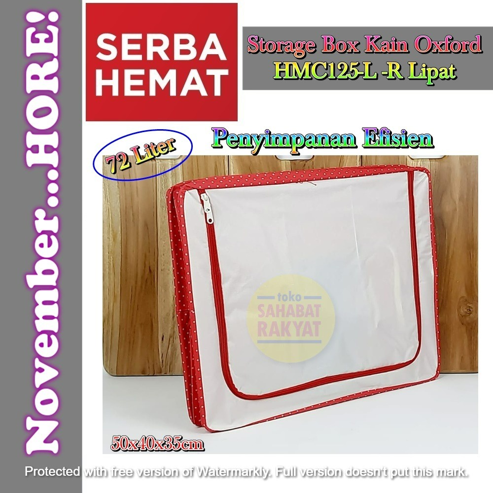 Storage Box/Kotak Penyimpanan Kain Oxford HMC125-L -R Lipat