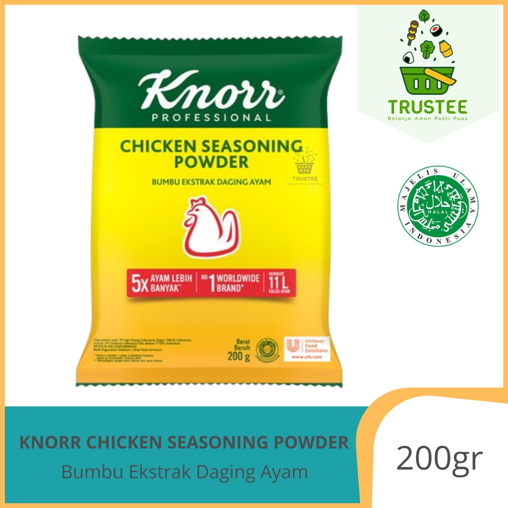 

Knorr Chicken Seasoning Powder 200 gr - Bumbu Bubuk Kaldu Ayam Halal