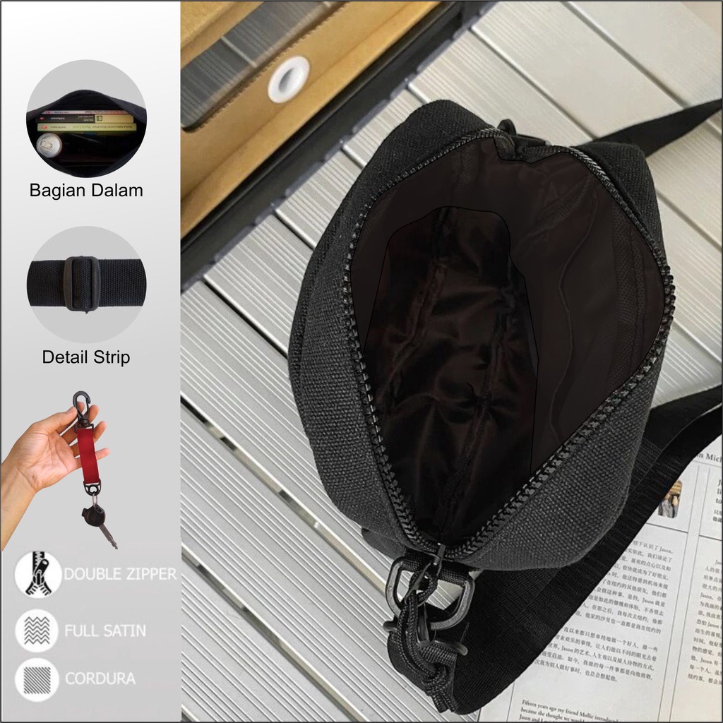 Tas Selempang Keren PEGE Untuk Pria Slempang Bahu Polos  - PG 8945