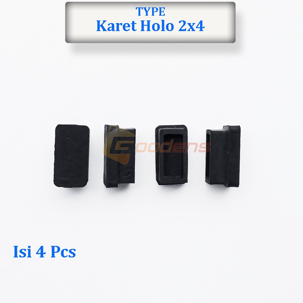 Karet Holo 2x4 Karet Pengaman Kaki Meja Kursi isi 4 pcs