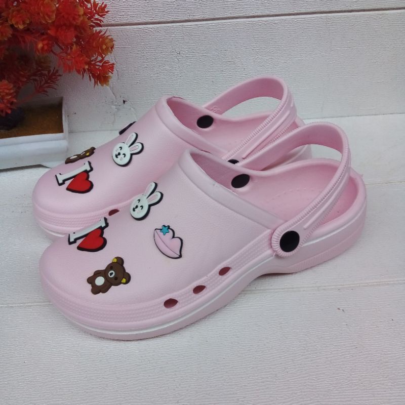 Sandal Crocs Wanita /Sandal Fashion Wanita/Sandal Selop Wanita /Sandal wedges /Sandal Wanita sol tebal/Sandal Wanita Feimaguoji