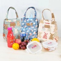 IKILOSHOP Model Korea Tas Bekal Lunch Bag dengan pelapis penahan suhu makanan