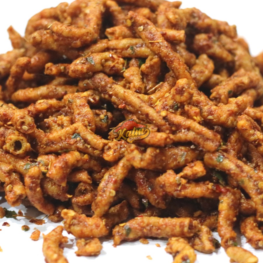 

Keripik Usus Ayam Crispy Gurih Pedas Cikruh Extra Daun Jeruk - 50 Gr