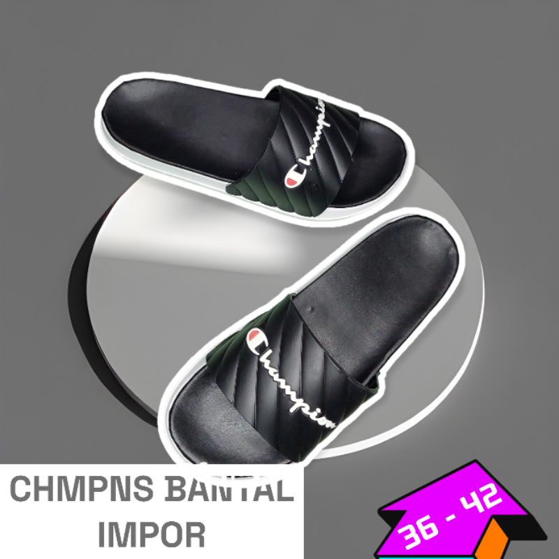 ReynataShoes - Sandal / Sendal Flat Full Karet IMPOR Wanita Unusex / Couple CHMPNS BANTAL