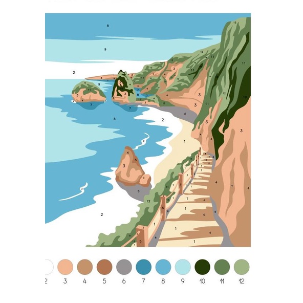 

Paint by Numbers Kit: Nusa Penida Series - Diamond Beach | PaintIncID - TANPA KUAS