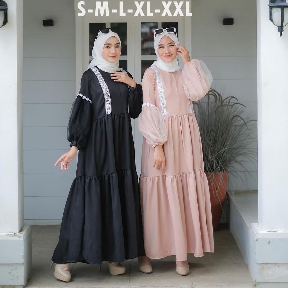 TERPOPULER Baju Muslim Wanita Terbaru 2021 Bianka | Baju Kondangan Kekinian | Baju Pesta Terbaru | Dress Murah 2689 ➱