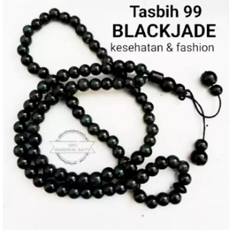 TASBIH BATU LIMBAD 99 BUTIR ASLI NATURAL / TASBIH KESEHATAN BATU BLACK JADE / TASBIH MUSLIM OLEH