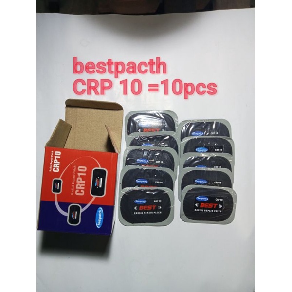 crp 10 eceran per 10pcs, karet tambal ban luar motor, tiptop, sistem dingin, crp10