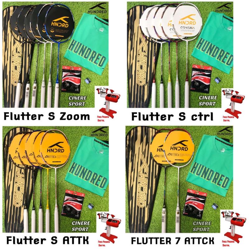 Raket Badminton HNDRD Flutter S zoom/ Flutter 7 attck Oryginal