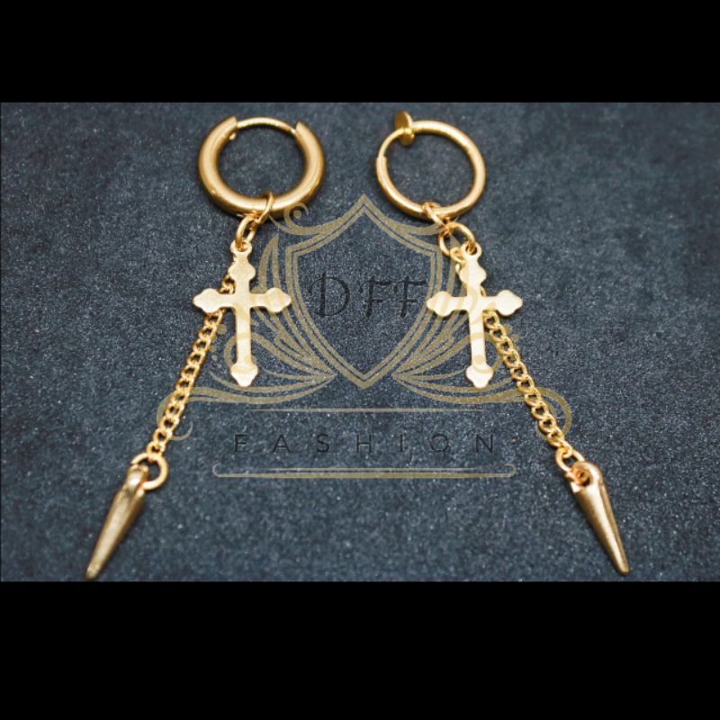 Anting Model gantung Salib bandul / Anting korea / Anting gantung / Anting / Anting bts / anting rumbai