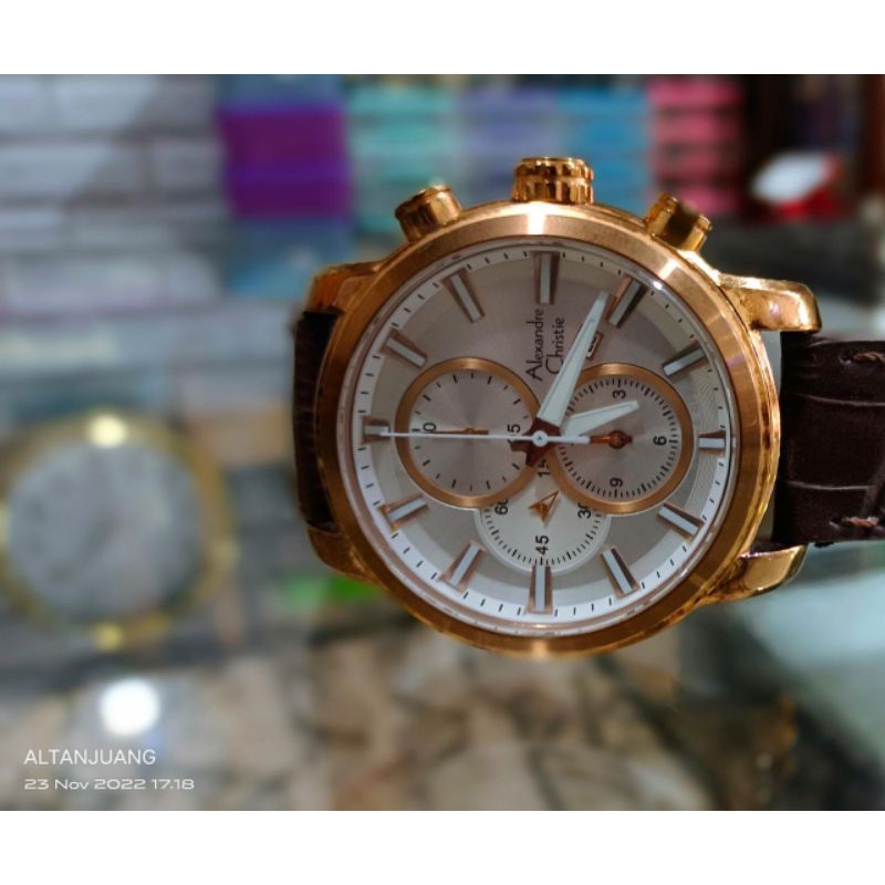 Jam tangan pria Alexandre Christie 6272 MC || Second Original
