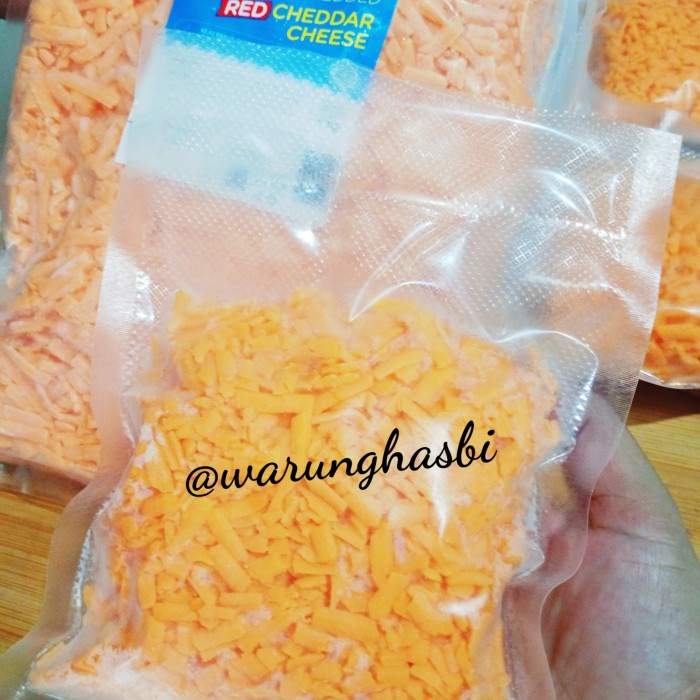 

NEW Red cheddar cheese shredded (parut) 200gr