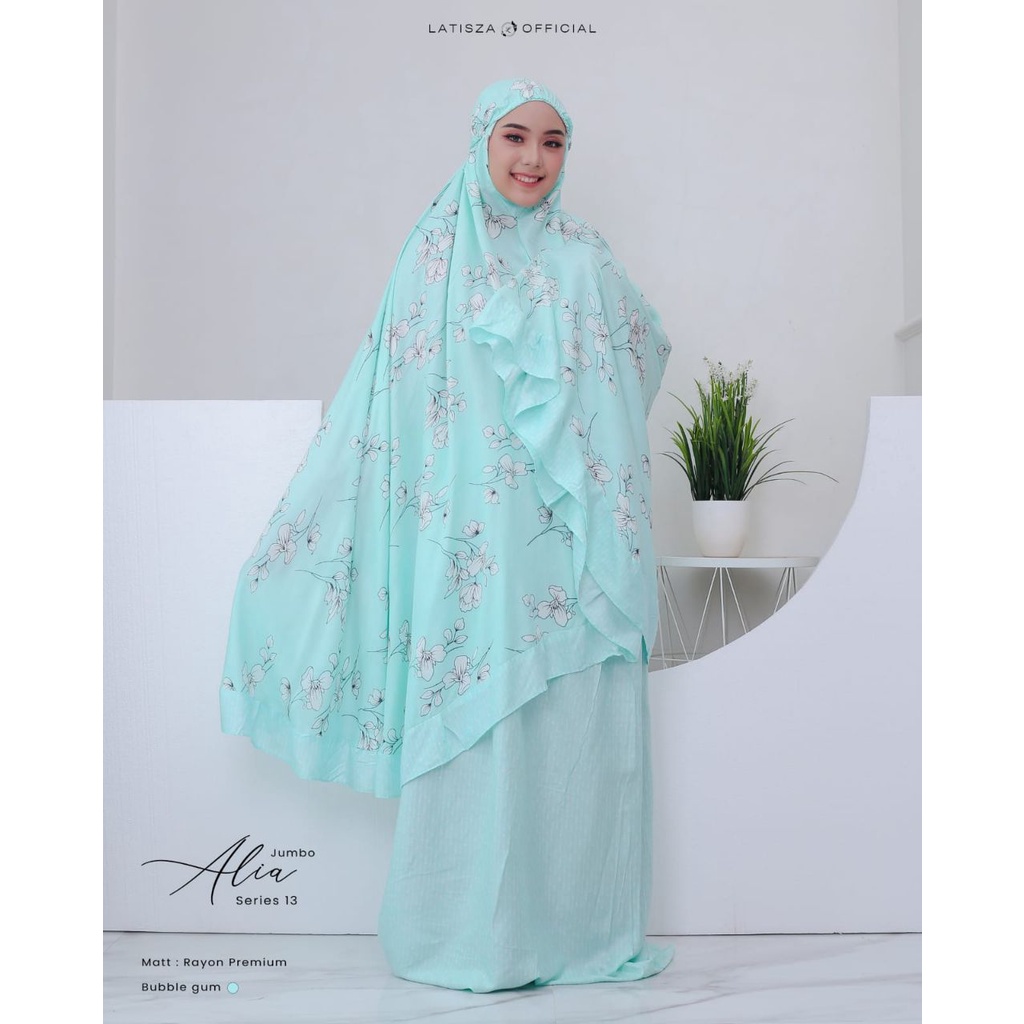 Mukena Alia Series 13 Jumbo | Mukena by Latisza Hijab | Mukena Jombo | Peralatan Sholat