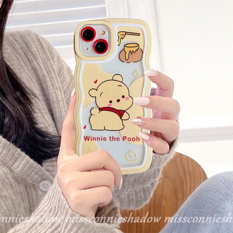 Realme 10 C35 C33 C30 9Pro+ 8I 9 7I C25Y C12 C21Y C11 C25 C25s C15 8 7 5 C3 6i 5i 5s C20A C20 Couple Case Cartoon Winnie The Pooh Cute Pochacco Shockproof Wavy Edge Soft TPU Cover