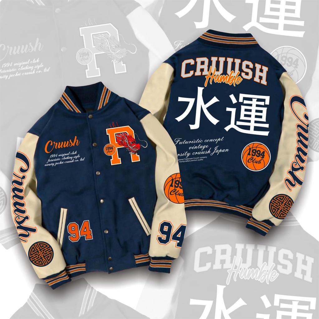 Jaket Bomber Varsity Original Distro - Varsity Jaket Baseball Pria Wanita Size M L XL XXL