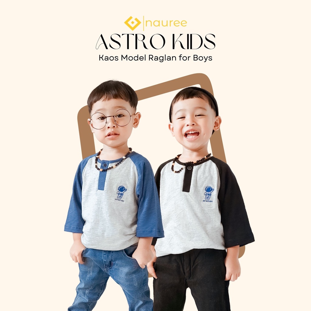 Nauree - Kaos Polo Anak Laki Astro Bahan Cotton Slub Murah