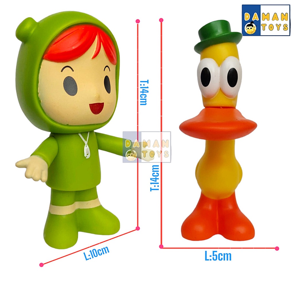 Mainan Figure Pocoyo Elly Pato Loula 16cm jumbo set Topper Pajangan Hadiah Anak