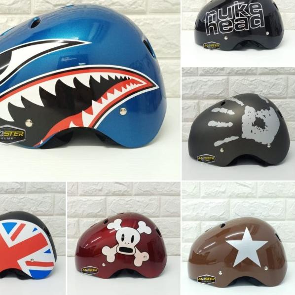 HELM SEPEDA NVR MOTIF HELM SEPEDA BMX HELM SEPEDA MURAH - Nuke head