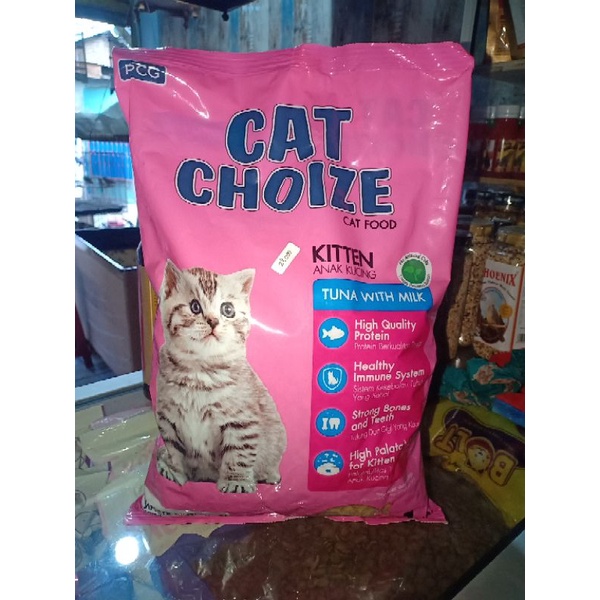 MAKANAN KUCING CAT CHOIZE KITTEN TUNA/SALMON Cat Choize makanan anak kucing KITTEN