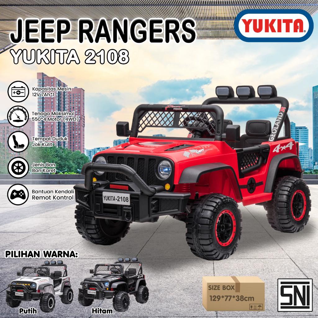 MAINAN AKI REMOTE YUKITA 2108 JEEP RANGERS - MERAH