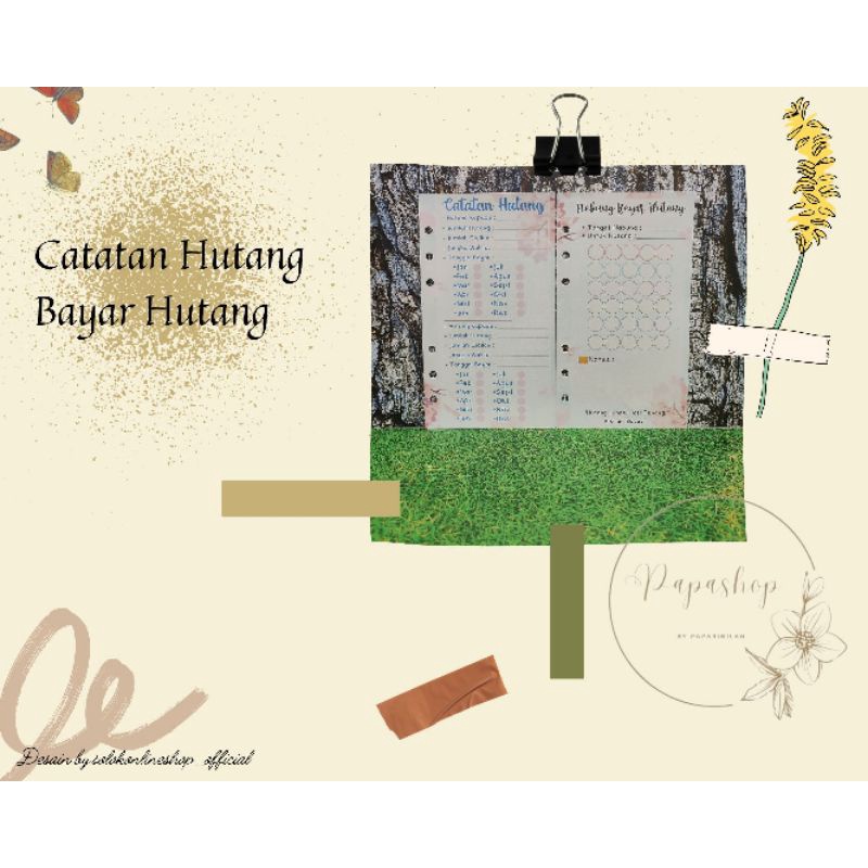 

Kertas Binder A6 "Hutang" (Harga 1 Lembar)