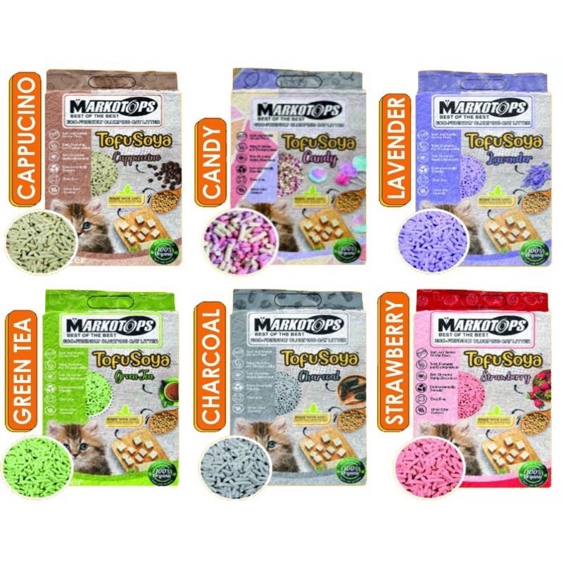 MARKOTOPS TOFU - Pasir Gumpal Tofu Kucing 7 Liter