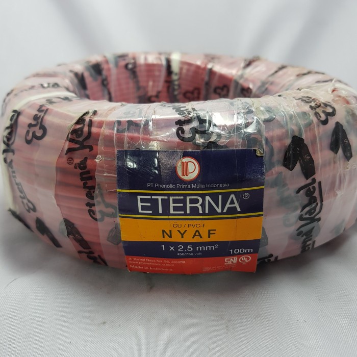 Eterna Kabel Listrik Serabut / Nyaf 2.5 Mm ( 100 Meter ) Cod