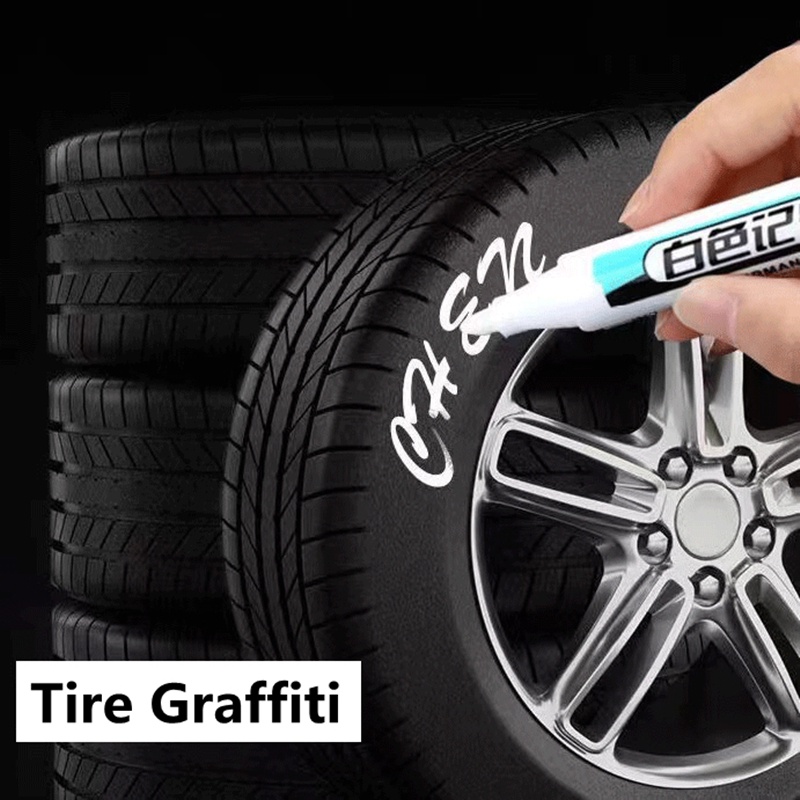 1pc 0.7/1.0/2.5mm Putih Spidol Berminyak Tahan Air Gel Pulpen DIY Graffiti Sketsa Penanda Alat Tulis Menulis Perlengkapan Sekolah