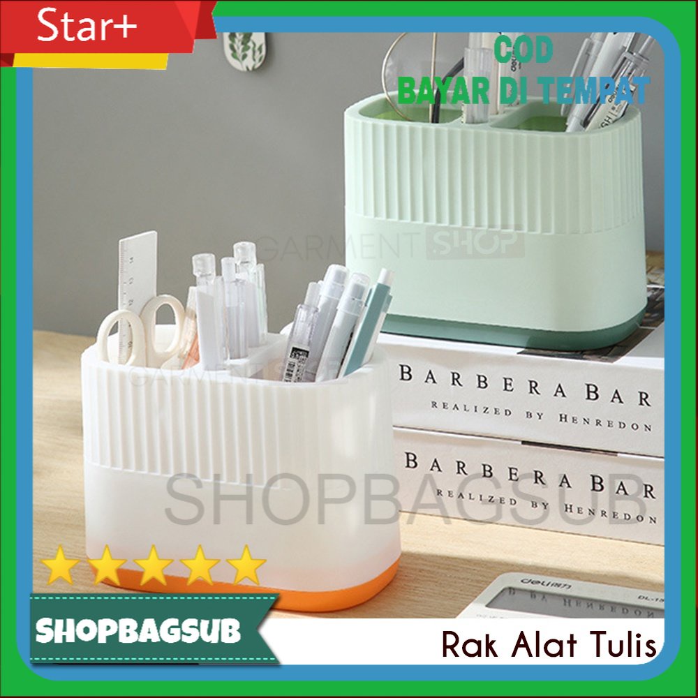 

Desktop Storage Organizer Stationery Tempat Kotak Pensil Bulpen Meja Kerja Belajar Lucu Stiker Kelinci dan Beruang