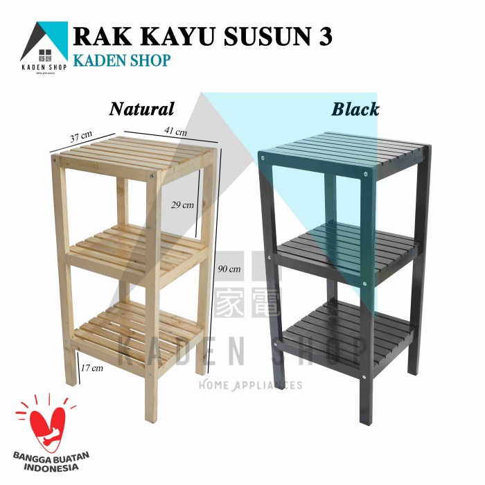 Rak Kayu Susun 3