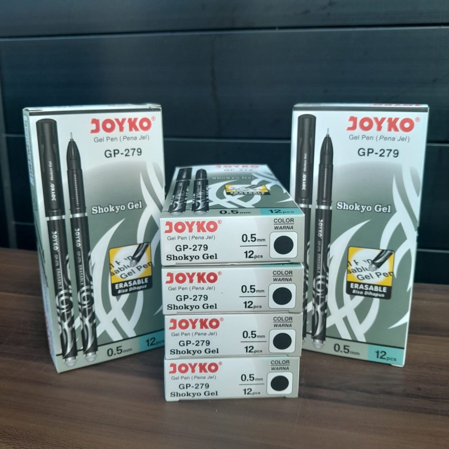 

Pulpen Joyco BISA DIHAPUS / Erasable GEL PEN GP 279 Per Pack isi 12 pc