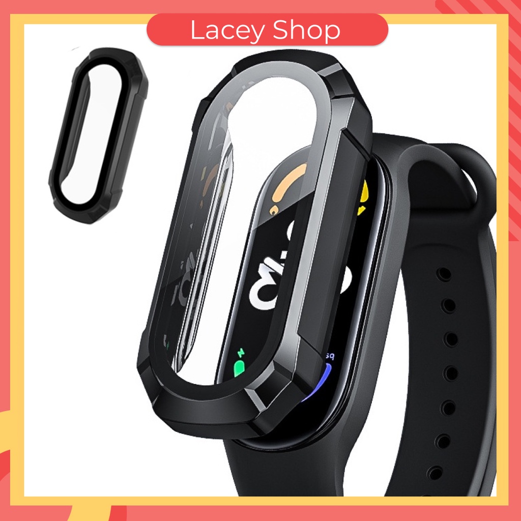 Hard Case Xiaomi Band 4 5 6 with Tempered Glass / Miband Full Screen Protector